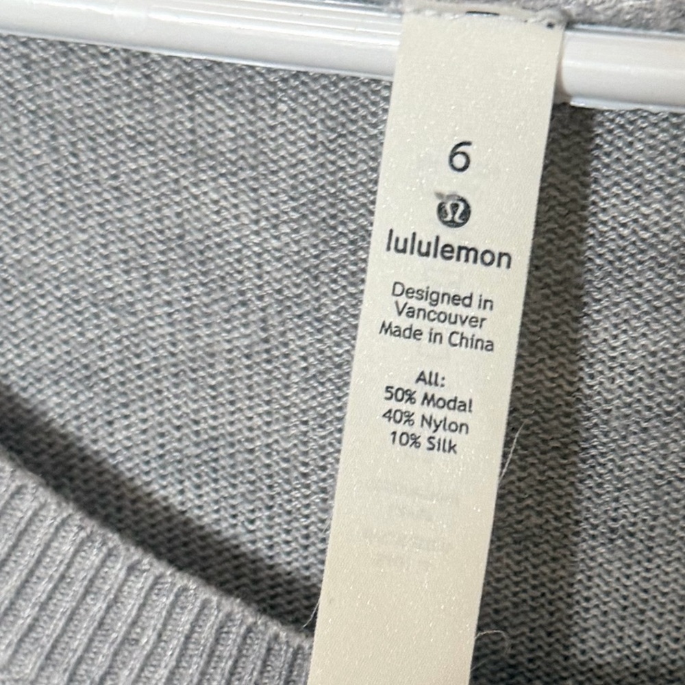 lululemon Hello Aloe Pullover Sweater Women’s 6 heather gray - Picture 6 of 6